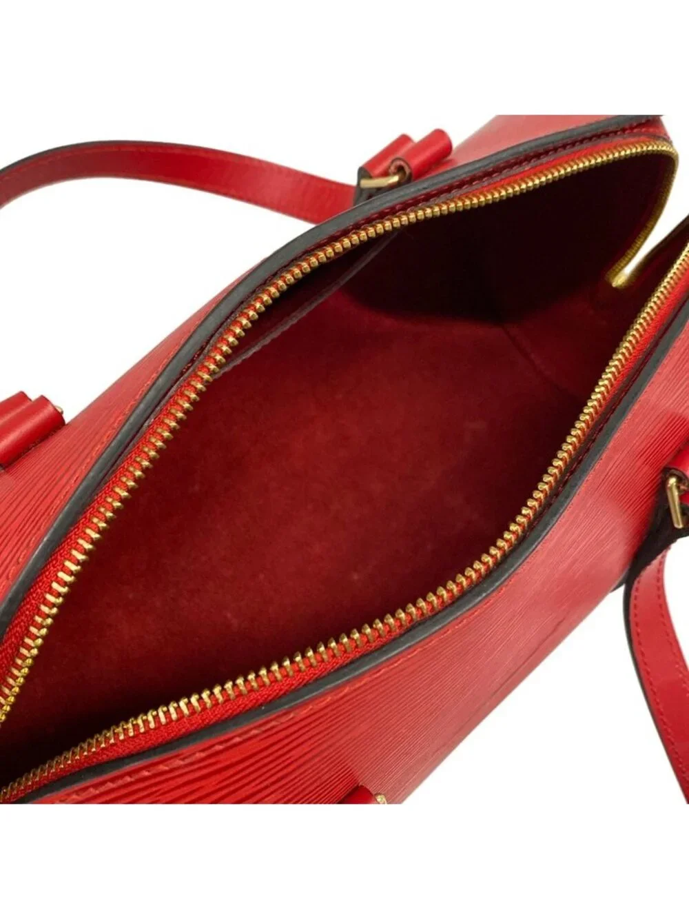 Louis Vuitton Handbag Epi Soufflot Castilian Red Leather